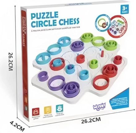 Woopie Trening Mózgu Kółko i Krzyżyk 36el. Puzzle Circle Chess - zdjęcie 4