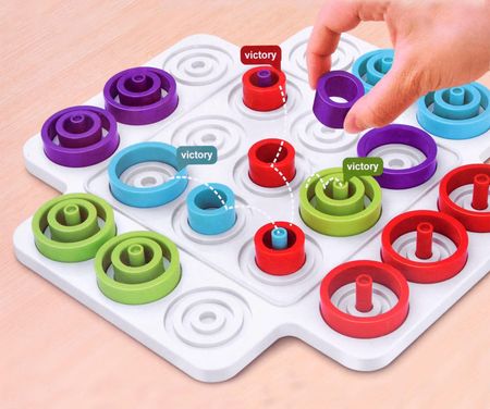 Woopie Trening Mózgu Kółko i Krzyżyk 36el. Puzzle Circle Chess - zdjęcie 2