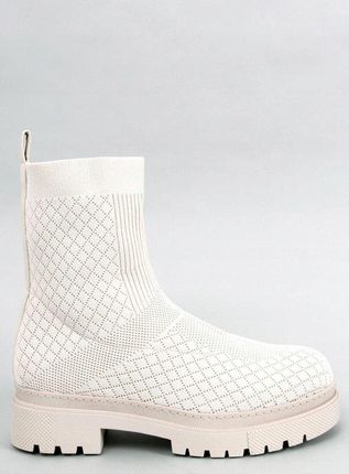 Botki skarpetkowe ze wzorem RUEDA BEIGE 40 - zdjęcie 3