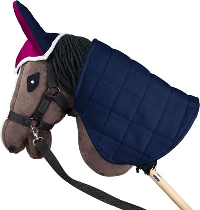 Skippi Derka Dwustronna I Nauszniki Dla Hobby Horse Fuksja Granat - zdjęcie 3