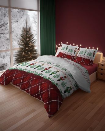 Detexpol Pościel flanelowa Świąteczna 4938 B zielona Dziadek do orzechów 140x200 cm - zdjęcie 2