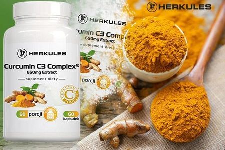 Herkules Curcumin C3 Complex 650Mg Extract 60Kaps - zdjęcie 3