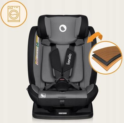 Lionelo Izzy i-Size 0-36kg Black Grey - zdjęcie 3