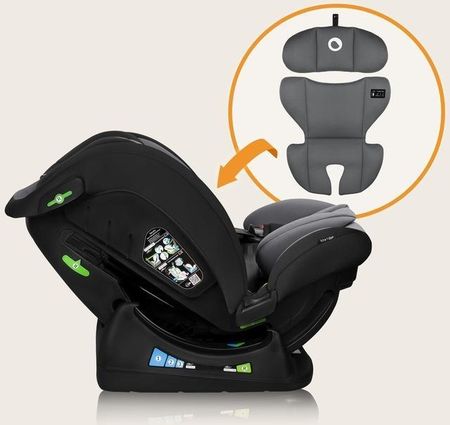 Lionelo Izzy i-Size 0-36kg Black Grey - zdjęcie 5