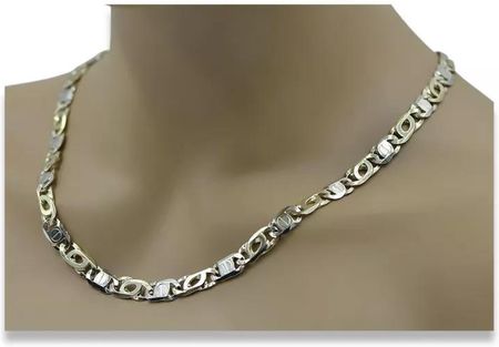 Kaliky Złoty łańcuszek 14k 585 Tygrysie oko cc031yw - zdjęcie 2