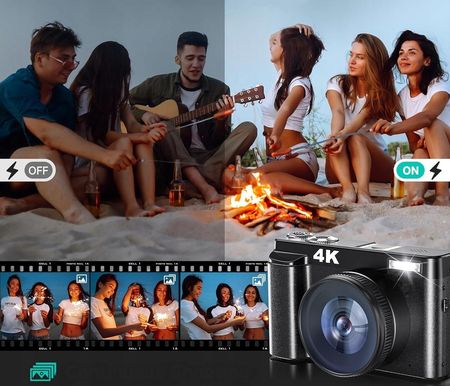 Aparat cyfrowy kompaktowy 4K karta 32 G 48 MP nowy - zdjęcie 2