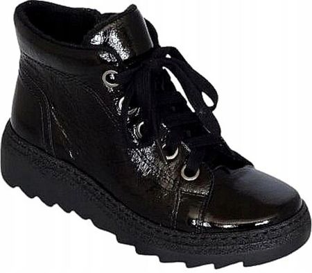 BUTY DAMSKIE TRZEWIKI SKÓRA NATURALNA LICOWA CZARNE 1175 37 ARS - zdjęcie 3