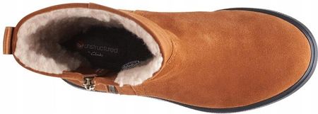 Kozaki Clarks Un Elda Mid brązowe skórzane 37 - zdjęcie 2