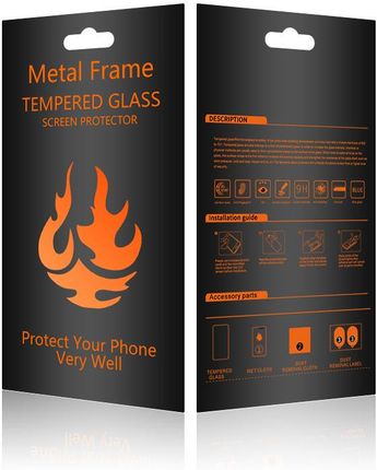 Szkło Hartowane Z Metalową Ramką Do Iphone 15 6 1 Quot Czarna Ramka - zdjęcie 2