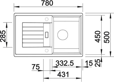 Blanco Zia 45 S Silgranit PuraDur Antracyt (514724) - zdjęcie 5