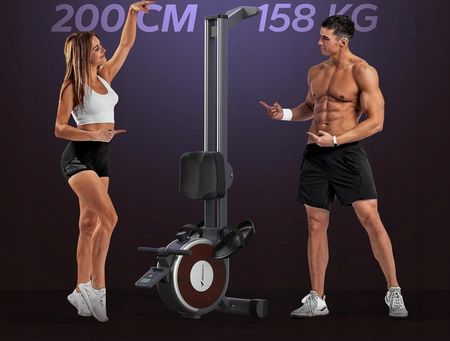 MERACH Wioślarz do 160 kg do domu magnetyczny Bluetooth 16 poziomami oporu - zdjęcie 6
