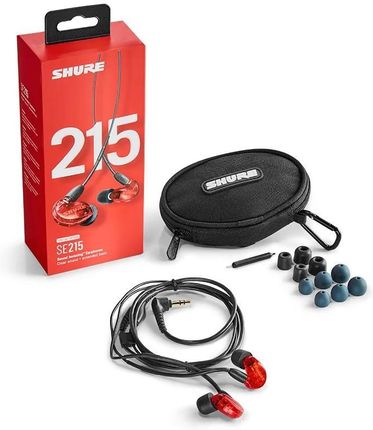 Shure SE215-RD - Profesjonalne Dokanałowe Słuchawki Izolujące - Czerwone - zdjęcie 4