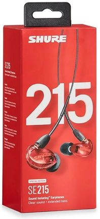 Shure SE215-RD - Profesjonalne Dokanałowe Słuchawki Izolujące - Czerwone - zdjęcie 3
