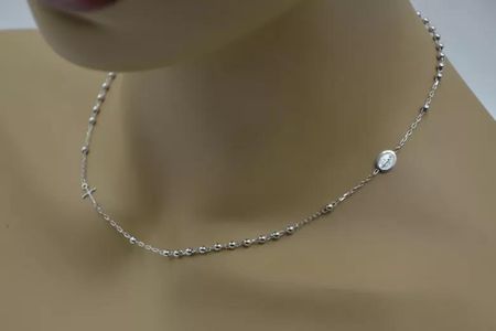 Kaliky Złoty Różaniec 14K 585 Z Białego Złota Dolce Gabbana Rcc002W - zdjęcie 3