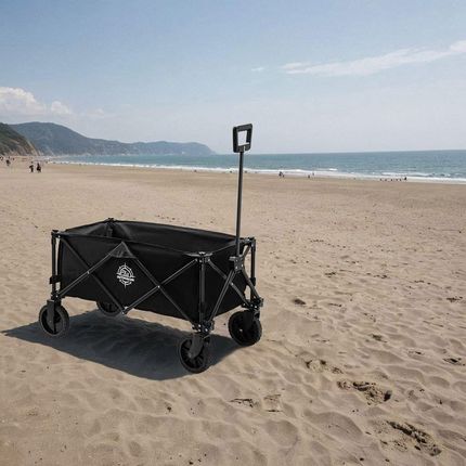 Wózek Ogrodowy Plażowy Składany Wagen Czarny - zdjęcie 5