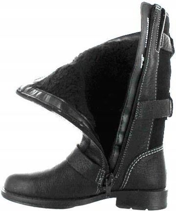 Buty zimowe ECCO Saunter czarne skórzane 30 - zdjęcie 2