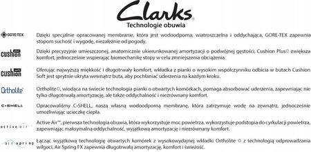 Botki damskie Clarks Gilby Sally szare skórzane ocieplane na rzep 36 - zdjęcie 2