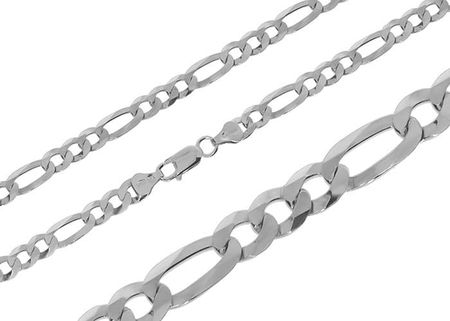 Intergold Srebrny Łańcuszek Rodowany Pełny Figaro Próby 925 60 Cm - zdjęcie 3