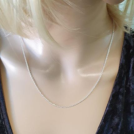 Intergold Srebrny Łańcuszek Nierodowany Ankier Próby 925 50 Cm - zdjęcie 2