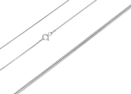 Intergold Srebrny Łańcuszek Rodowany Pełny Kostka Próby 925 43 Cm - zdjęcie 3