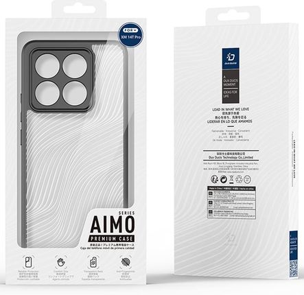 Dux Ducis Etui Aimo Do Xiaomi 14T Pro Przezroczyste Z Czarną Ramką - zdjęcie 2