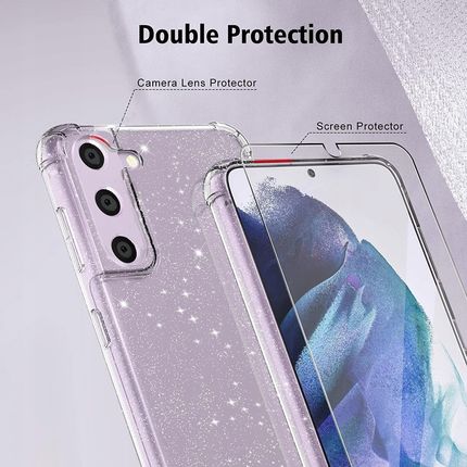 Amazon Etui Do Samsung Galaxy S21 Fe G5 2XSZKŁO Hartowane Błyszczące Przezroczyste - zdjęcie 2