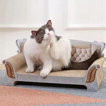 Mersjo 2W1 Drapak I Legowisko Dla Kota Kanapa Sofa Tekturowa Z Kartonu Leżak 52cm - zdjęcie 2