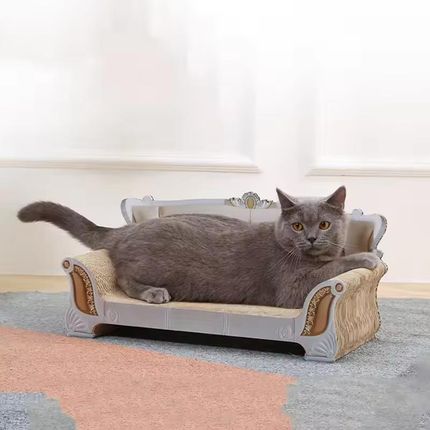 Mersjo 2W1 Drapak I Legowisko Dla Kota Kanapa Sofa Tekturowa Z Kartonu Leżak 52cm - zdjęcie 3