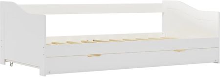 Dkd Home Decor Rozkładana sofa rama łóżka białe drewno sosnowe 90x200cm (459283149) - zdjęcie 2