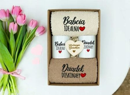 Inna Zestaw Ręczników Dla Dziadków Na Dzień Babci Dziadka Kubki Ręczniki Prezent - zdjęcie 3