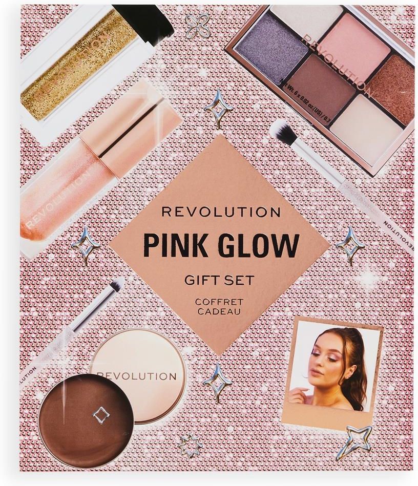 Zdjęcie Makeup Revolution Xmass 2024 Pink Glow Zestaw Upominkowy Do Twarzy - Śrem
