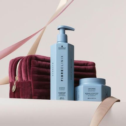 Schwarzkopf Professional Fibre Clinix Hydrate Zestaw Prezentowy Z Kosmetyczką - zdjęcie 3