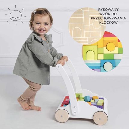 Le Toy Van Pchacz Drewniany Z Klockami Rainbow Cloud - zdjęcie 4