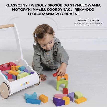 Le Toy Van Pchacz Drewniany Z Klockami Rainbow Cloud - zdjęcie 3