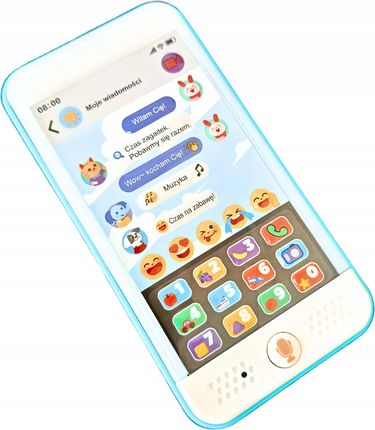Hola Interaktywny Telefon Dla Dzieci Smartfon Edukacyjny Nauka 100 Dźwięków Gra - zdjęcie 2