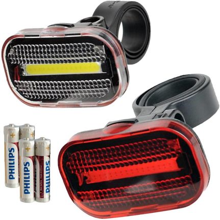 2K Zestaw Lampek Rowerowych Cob Led Przód + Tył - zdjęcie 2
