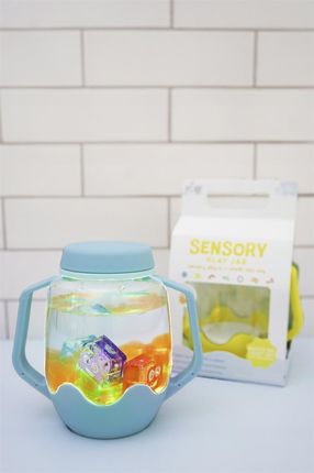 Glo Pals Słoik Sensoryczny Do Napełnienia Wodą Niebieski - zdjęcie 2