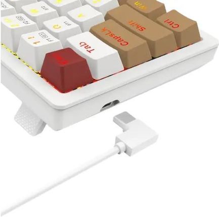 Klawiatura Redragon Rammus K677 Pro Brown Switch Biało-brązowy (K677WLRRGBPRO) - zdjęcie 4