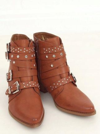 Botki z ćwiekami JUKATAN BROWN 36 - zdjęcie 2