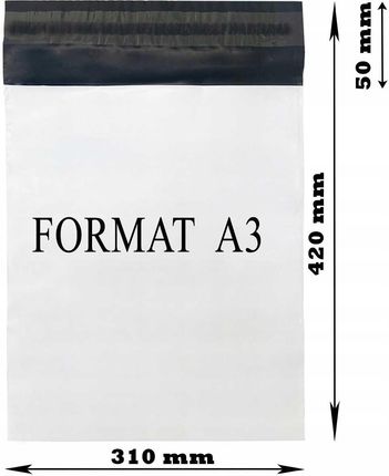 Pako Foliopaki Kurierskie Białe A3 310X420Mm - 100szt. - zdjęcie 5