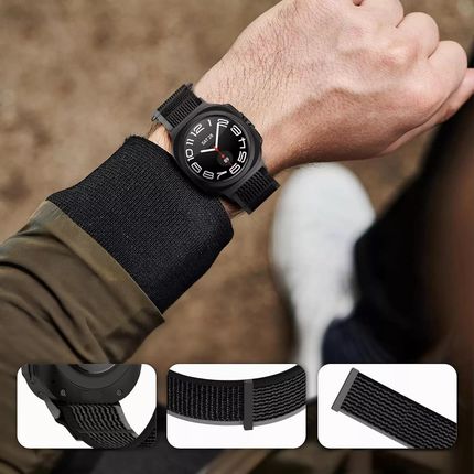 4Kom Opaska Do Smartwatcha Nylonowa Na Zegarek Samsung Galaxy Watch Ultra 47mm Czarny - zdjęcie 4