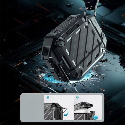 Supcase Etui na słuchawki Unicorn Beetle Pro Apple Airpods 4 Czarny - zdjęcie 5