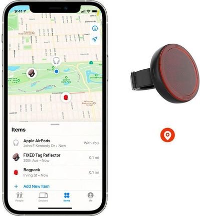 Fixed Lokalizator Reflector Smart Tracker Find My Czarny - zdjęcie 4