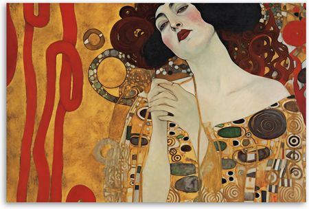 Feeby Fototapeta Na Płótnie Piękna Kobieta G. Klimt 90X60 Cm Grafika Ścienna - zdjęcie 2