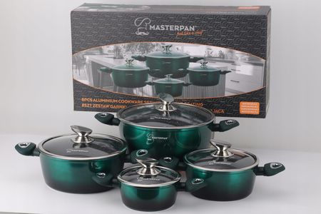 Masterpan Zestaw Komplet Garnków Marmurkowych Garnki 8 El - zdjęcie 3