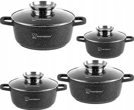 Masterpan Garnki Aluminium 8Ele Marmur 16Cm 20Cm 24Cm 28Cm (Mp2148) - zdjęcie 3