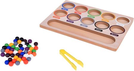 Jokomisiada Kolorowe Kulki Układanka Montessori Mozaika Sorter Nauka Kolorów Za5329 - zdjęcie 3