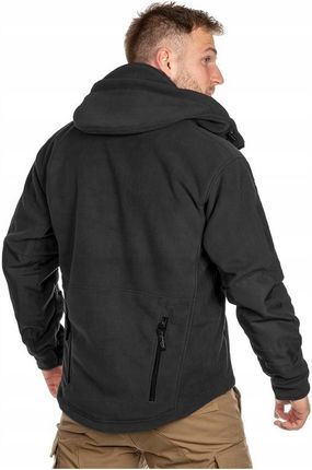BLUZA MĘSKA POLAR KAPTUREM HELIKON PATRIOT ROZPINANA TERMICZNA CZARNA 2XL - zdjęcie 3