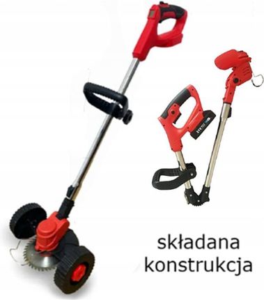 Podkaszarka akumulatorowa, 2 x aku, doczepiane kółka, tarcze, noże, żyłki - zdjęcie 3