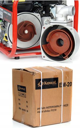 Motopompa 2 +węże spalinowa pompa do wody 600l/min Żeliwna Turbina KowaL - zdjęcie 6